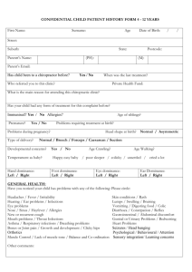 confidential child patient history form 4 - 12 years