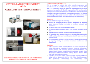 Testing Facility - Chhattisgarh Council Of Science & Technology