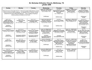 St Nicholas Calendar