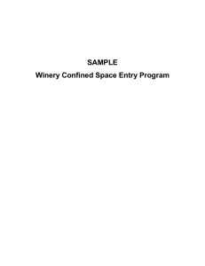 SAMPLE Confined Space Entry Program