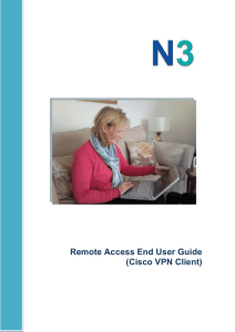 Remote Access End Guide (Cisco VPN Client)