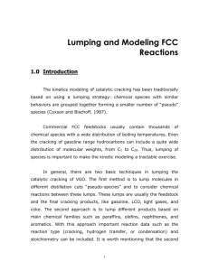 Lumping and Modeling FCC Reactions
