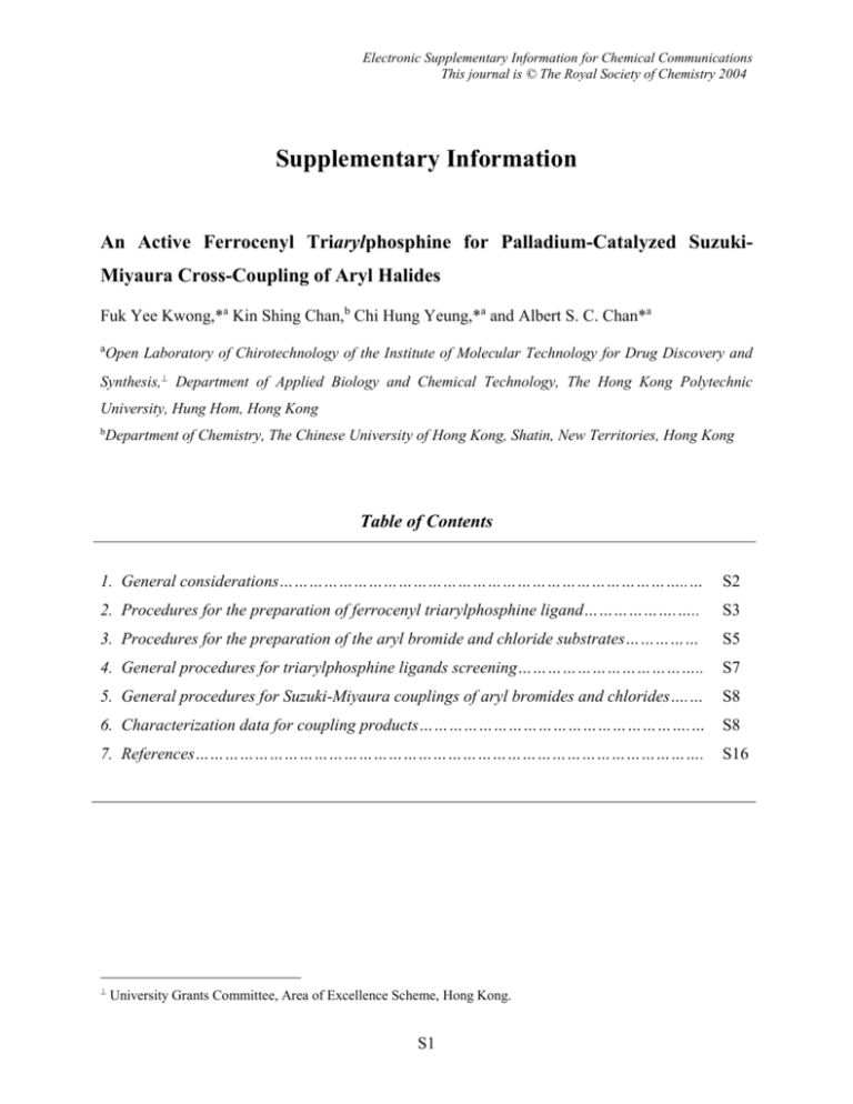 Experimental Section - Royal Society Of Chemistry