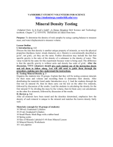 Mineral Density Testing