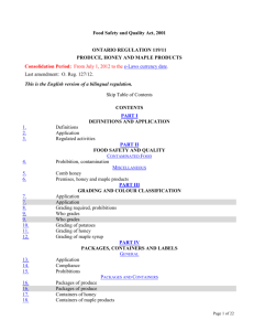 Food Safety and Quality Act, 2001 - O. Reg. 119/11