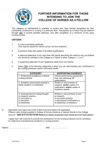 Fellowship Application Form - College of Nurses Aotearoa