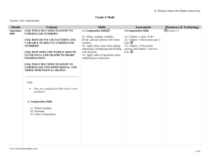 Curriculum Map