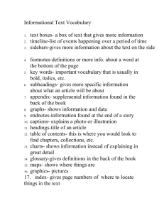 Informational Text Vocabulary