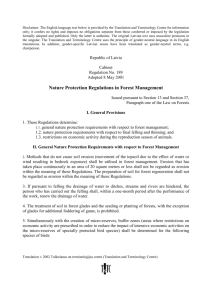 Nature Protection Regulations in Forest Management
