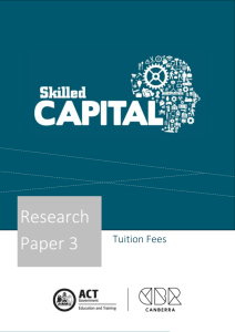 Research Paper 3: Tuition Fees - Education and Training Directorate