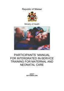 Participants` Manual for Integrated In