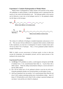 Experiment 3: Catalytic Hydrogenation of Methyl Oleate