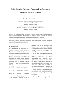 Using extended Chebyshev polynomials to construct trap