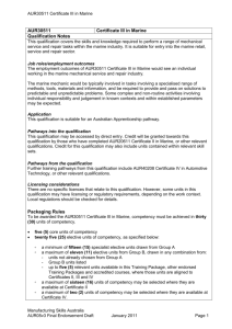 02 CAT Qualification Layout - Manufacturing Skills Australia