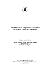Construction of longitudinal databases