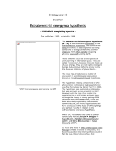 Extraterrestrial Energyzoa Hypothesis