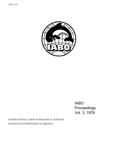 IABO 1976 - International Association for Biological
