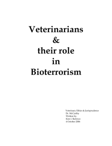 Veterinarians and their role in Bioterrorism