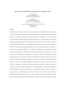 Initial Analysis of CCR for Parallel Computing