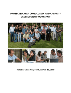 protected area curriculum workshop