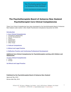 Psychotherapist Core Clinical Competencies Final