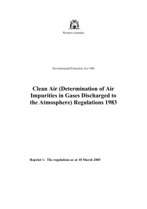 Clean Air (Determination of Air Impurities in Gases Discharged to
