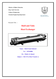Shell and tube heat exchanger Types