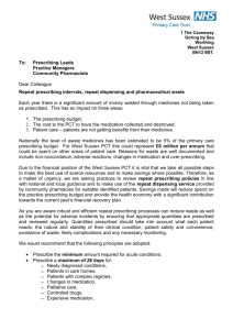 NHS West Sussex Prescribing Policy letter