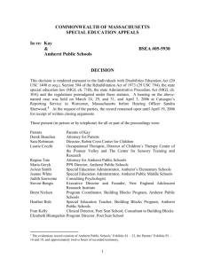 Special Education Appeals BSEA #05-5930
