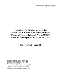 Guidelines for Graduate Education in Kent