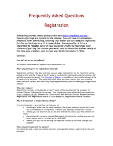 Registration Frequently Asked Questions