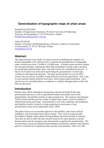 Generalization of topographic maps of urban areas
