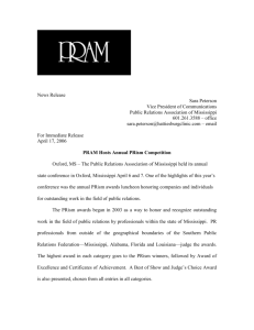 News Release (MS Doc) - Public Relations Association of Mississippi