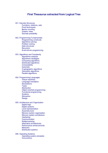 First Thesaurus extracted from Logical Tree