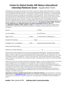A&S Study Abroad Scholarship Form