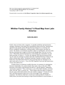 Whither Family History? A Road Map from Latin America