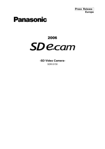 2006 -SD Video Camera- SDR-S150 SD Video Camera SDR