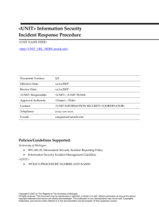 UNIT - Safe Computing - University of Michigan