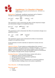 CHAPTER 17 CHEMICAL EQUILIBRIUM