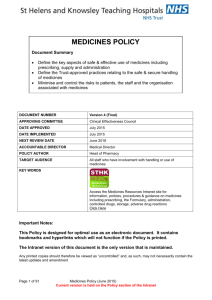 Policy - St Helens and Knowsley Teaching Hospitals NHS Trust