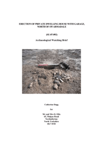 3. Land drain section showing subsoil backfill over randomly placed