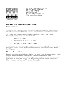 Project Evaluation Report - Missouri Humanities Council