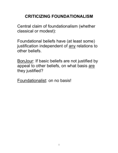criticizing foundationalism