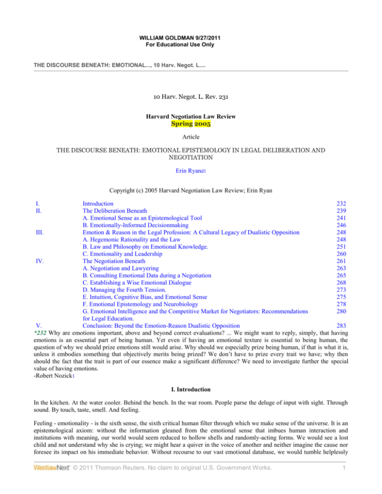 emotional-epistemology-in-legal-deliberation-and-negotiation