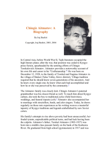 Chingiz Aitmatov: A Biography