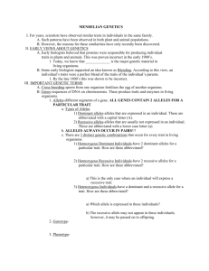 chapter 11-mendelian genetics