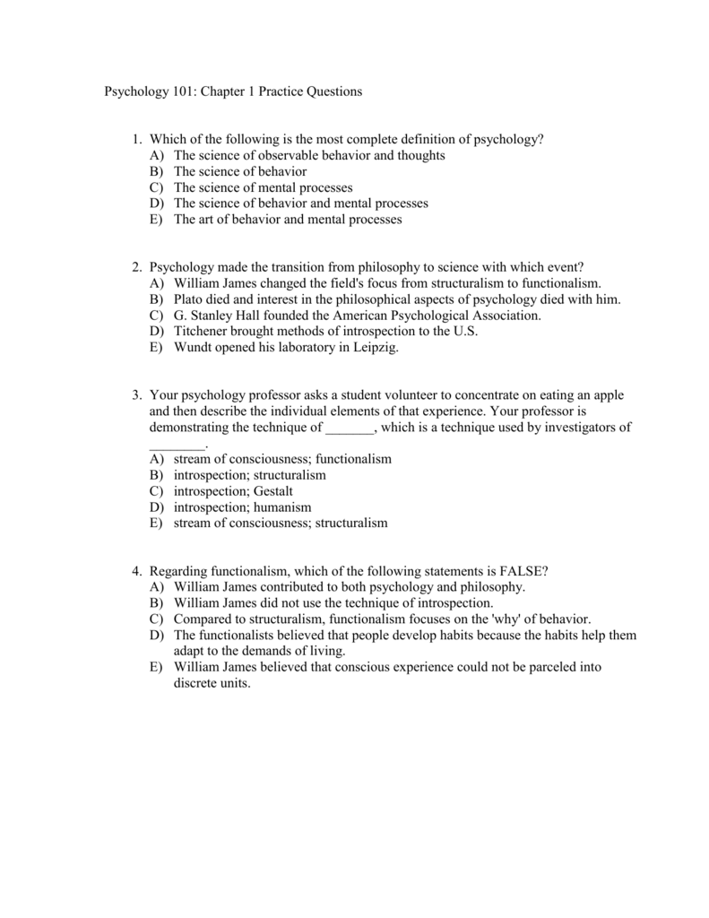 psychology essay questions undergraduate