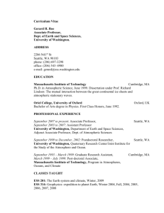 Curriculum Vitae - Earth and Space Sciences