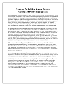 PhD in Political Science - College of Arts and Sciences