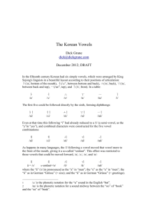 The Korean Vowels